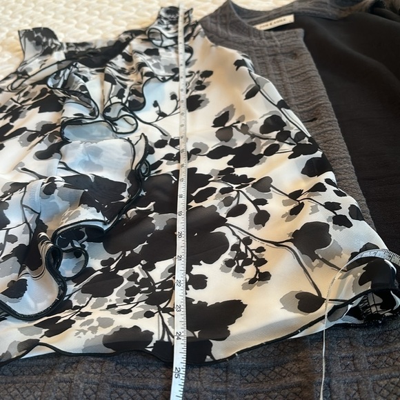 Jon & Anna Swing Jacket and Coordinating Cut-Away Shoulders Floral Blouse sz Lg - Picture 15 of 16